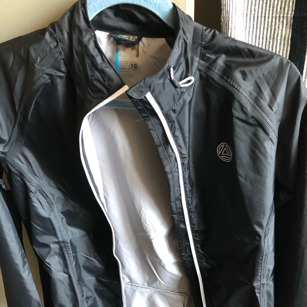 NWOT Black waterproof cycling jacket